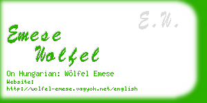 emese wolfel business card